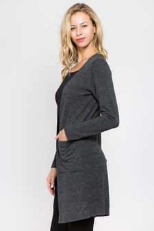 Women's Long Sleeve Knit Wrap Cardigan with Pockets