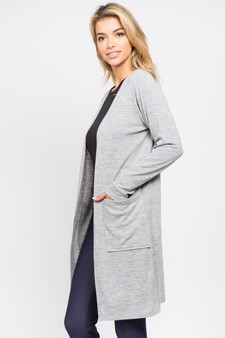 Women's Long Sleeve Knit Wrap Cardigan with Pockets