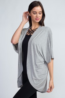 Women's Short Sleeve Open Front Cardigan style 2