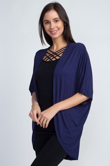 Women's Short Sleeve Open Front Cardigan