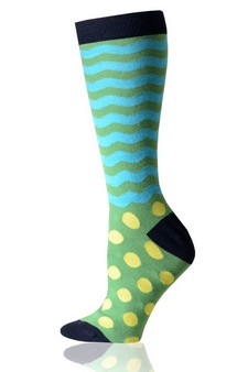 Cotton Republic® Dot's & Wave's Men's Dress Socks