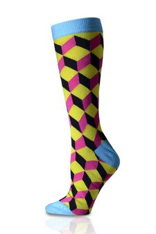 Cotton Republic® 3D Colorful Print Men's Dress Socks