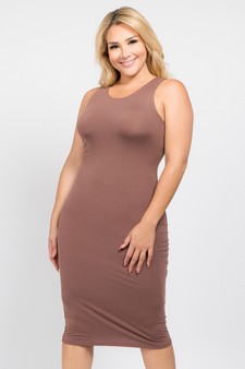 Women's Crew Neckline Body-Con Dress