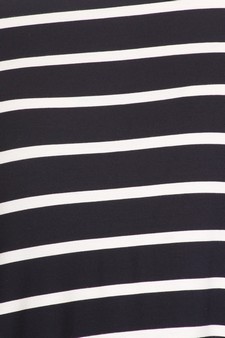 Striped Short Sleeve Tunic T-Shirt Dress w/ Pockets style 5
