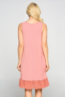 Women's Sleeveless Chiffon Ruffle Dress with Pockets style 4
