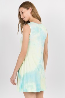 Knit Tie Dye Swing Dress with Pockets style 3