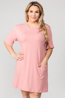 Women's Two Pocket T-Shirt Dress