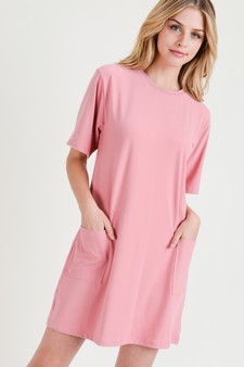 Women's Two Pocket T-Shirt Dress