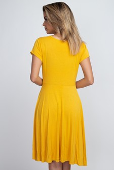 Women's V-Neck Surplice Casual Swing Dress style 7