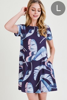 Palm Leaf Prints Dress