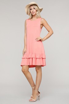 Women's Sleeveless Ruffle Dress with Pockets style 4