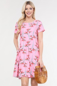 Birds of Paradise Printed Dress