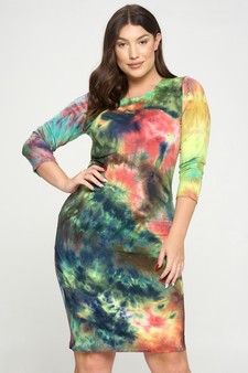 Women's All Good Vibes Mid Sleeve Dress