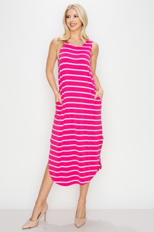 Women’s Casual Days Striped Maxi Dress