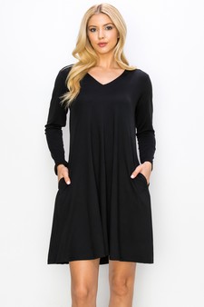 Women’s Pretty in Fall Long A-Line Dress