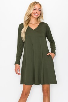 Women’s Pretty in Fall Long A-Line Dress