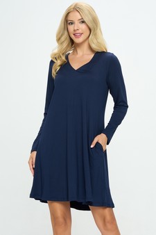 Women’s Pretty in Fall Long A-Line Dress