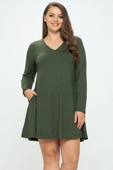 Women’s Pretty in Fall Long A-Line Dress