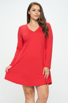 Women’s Pretty in Fall Long A-Line Dress