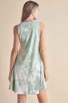 Women’s Fit and Flare V-Neck Tie Dye Dress style 4