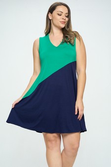 Women’s Voluminous Color Block Dress