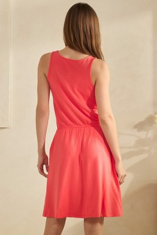 ETA 05/16/26- French Terry Button Accent Drawstring Dress with Pockets style 2