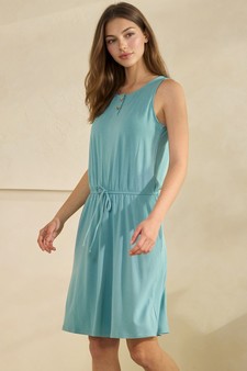 ETA 04/24/26- French Terry Button Accent Drawstring Dress with Pockets style 3