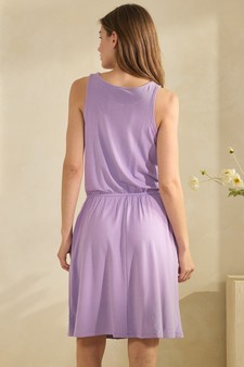 ETA 05/16/26- French Terry Button Accent Drawstring Dress with Pockets style 2