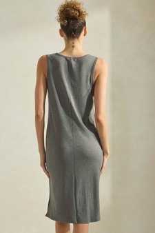 Women's Ribbed V-Neck Tank Dress style 2