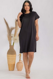 Women's Peach Skin Short Dress with Belt style 5