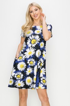 Women’s Classic Wild Daisies A-Line Dress