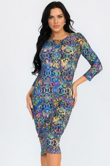 Women’s Luminescent Snake Print Dress