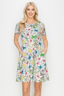 Women’s Sun-Kissed Flowers Printed Dress