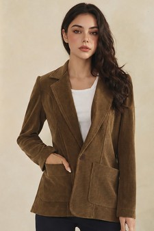 ETA 07/31/26 - The Classic Soft Corduroy One-Button Blazer