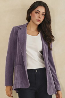 ETA 07/31/26 - The Classic Soft Corduroy One-Button Blazer