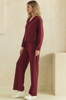 ETA 08/13/26 - Lightweight Modal Scuba Zip-Up Hooded Jacket and Bottom Set style 3