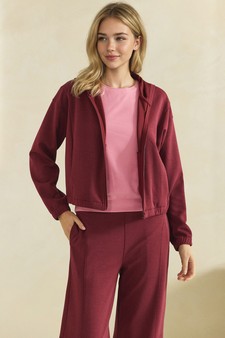 ETA 08/13/26 - Lightweight Modal Scuba Zip-Up Hooded Jacket and Bottom Set style 4