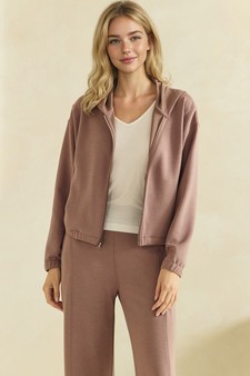 ETA 08/13/26 - Lightweight Modal Scuba Zip-Up Hooded Jacket and Bottom Set style 4
