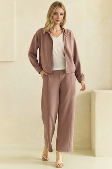 ETA 08/13/26 - Lightweight Modal Scuba Zip-Up Hooded Jacket and Bottom Set style 5