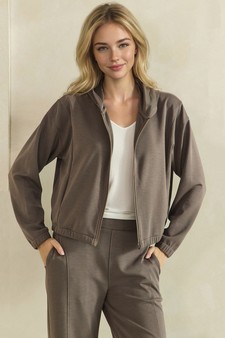 ETA 08/13/26 - Lightweight Modal Scuba Zip-Up Hooded Jacket and Bottom Set style 4