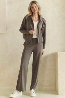 ETA 08/13/26 - Lightweight Modal Scuba Zip-Up Hooded Jacket and Bottom Set style 5