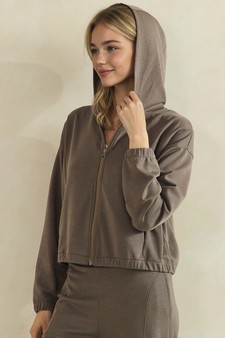 ETA 08/13/26 - LightWeight Modal Scuba Zip-Up Hooded Jacket (XL only) style 3