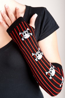 SKULL AND CROSSBONES ARM WARMERS