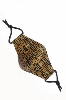 Triple-Layer Cloth Tiger Print Face Masks for Adults
