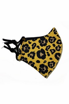 3-Layer Leopard Print Cotton Fabric Face Masks for Adults