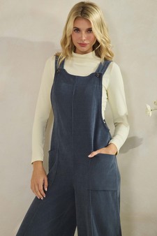 Women's The Classic Relaxed Wide-Leg Corduroy Overalls style 4