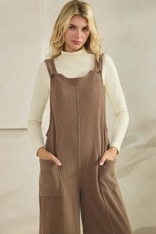 The Classic Relaxed Wide-Leg Corduroy Overalls style 4