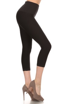 Women's High Performance Moto Style Capri Compression Leggings