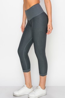 Women's High Performance Moto Style Capri Compression Leggings