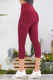 Women's High Performance Moto Style Capri Compression Leggings